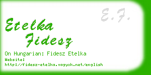 etelka fidesz business card